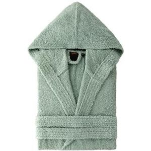 Top Towel Elegante badjas voor dames en heren, 100% katoen, 500 g/m², met capuchon of zonder capuchon, zacht en absorberend voor douche, spa en zwembad, Water Groen, XL