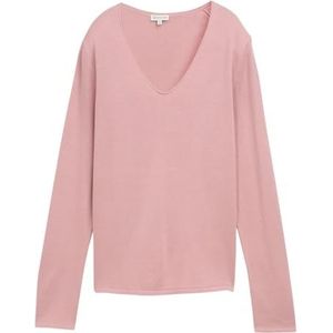 Tom Tailor - Pullovers - Morning Pink - Trui met V-hals