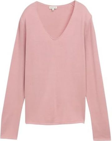 Tom Tailor - Pullovers - Morning Pink - Trui met V-hals