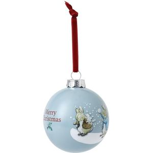 Beatrix Potter Peter & Benjamin's Snowball Fight Bauble
