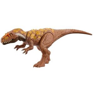 Mattel Jurassic World Wild Brullende Megalosaurus Dinosaurusfiguur met continue brulgeluiden en aanvalsacties, beweegbaar speeltje en digitale ondersteuning HTK73