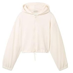 TOM TAILOR Oversized hoodie voor meisjes en kinderen met print op de rug, 10348 - Gardenia White, 128 cm