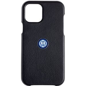 Hi Tech Artisans beschermhoes voor iPhone 11 Pro Max, officiële Inter FC, telefoonhoes van echt leer, zwart en blauw, handgemaakt in Italië, nieuw logo, schokbestendig