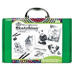 Royal & Langnickel - Schetsen - Schetsen makkelijk gemaakt, 6 afbeeldingen met diermotieven, voor kinderen vanaf 8 jaar, als introductie tot expressief tekenen