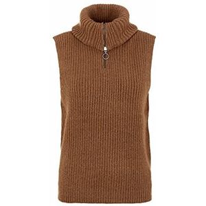 OBJECT OBJRACHEL S/L Knit Vest NOOS Pullunder, Sepia/Detail:Melange, S