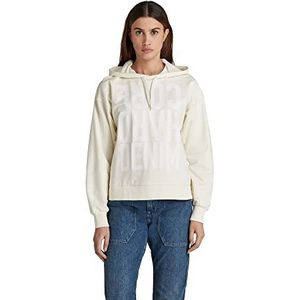 G-STAR RAW vrouwen Hard Core Denim Losse Hooded Trui, Wit (papyrus D21559-D136-D113), XS, Wit (Papyrus D21559-d136-d113), XS