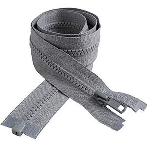 IPEA Ritssluiting grijs 75 cm lang - kleur grijs - 2 eenheden - ketting maat 5 - deelbare ritssluitingen voor naaiwerk, jassen - ritssluiting - breedte 30 mm
