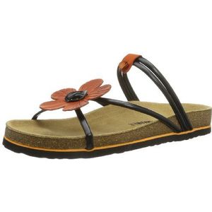 Dr. Brinkmann Dames 700763 slippers, Zwart Zwart Oranje 1, 39 EU