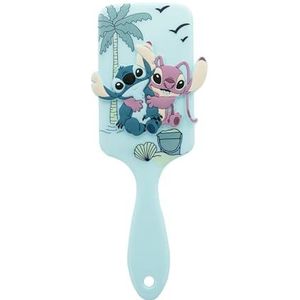 Disney Stitch & Angel Ontwarrende borstel voor kinderen, flexibele borstelharen, ergonomisch, antislip, voor droog, nat haar, haaraccessoires voor meisjes, zacht haar, officieel product