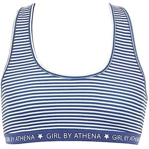 Girl by Athena Beha voor meisjes, Marineblauw gestreept, 12 Jaren