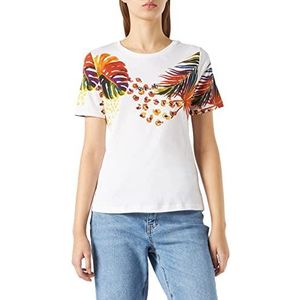 Desigual Ts_Minneapolis T-shirt voor dames, Kleur: wit, M