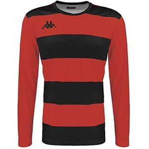 Kappa Casernhor LS Voetbal-T-shirt, heren, zwart/rood, 3XL