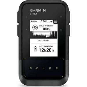 Garmin eTrex Solar, navigatie, handheld, Zonne-energie, Multiband-GPS, 2.2 inch scherm, Zwart