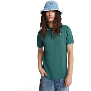 G-Star RAW Dunda Slim Stripe Poloshirt, groen (Blue Spruce D17127-5864-g282), XXL