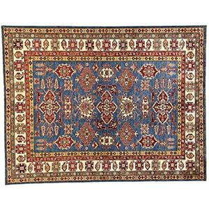 Eden Carpets Kazak Handgeknoopt Bangle Super tapijt, wol, meerkleurig, 153 x 196 cm
