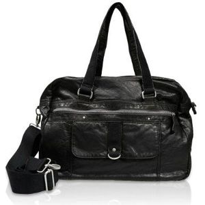 s.Oliver (Bags Casual Washed Bag 97.311.94.8925, herenmessenger tassen 40x32x13 cm (B x H x D), Zwart Zwart Zwart Zwart 9999