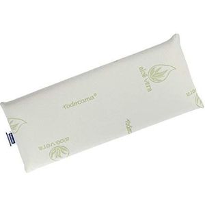 Todocama - Geheugenkussen, compacte kern, dubbele overtrek met ritssluiting, aloë vera Plus-weefsel, thermoregulerende nekaanpassing (75 cm)