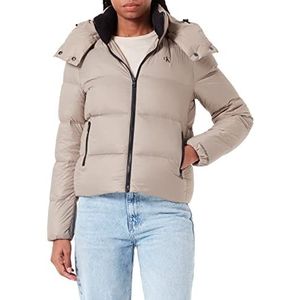 Calvin Klein Jeans Dames Ck Mw Down Korte Puffer Donsjacks, Perfect Taupe, XL