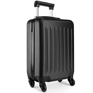 Kono 19 Inch Harde Shell Hand Bagage Koffers met 4 Spinner Wielen Lichtgewicht Cabine Carry-on Kleine Travel Trolley Case(19"", Zwart)