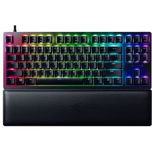 Razer Huntsman V2 TKL Tenkeyless Gaming Keyboard: Snelste Lineaire Optische Schakelaars Gen2 w/Geluidsdempers & 8000Hz Polling Rate - Afneembare TypeC Kabel - Dubbele PBT Keycaps - Ergonomische