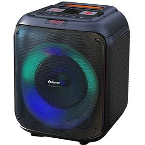 Draagbare bluetooth-luidspreker met surround-geluid, draadloze verbinding, lange batterijduur en waterbestendigheid, ideaal voor feestjes en buiten.
