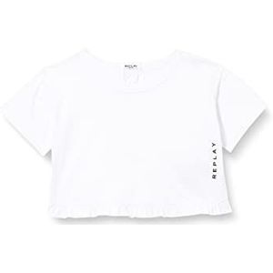 Replay Meisjes SG7509 T-shirt, 001 wit, 8A, 001, wit, 8 Jaar