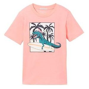 TOM TAILOR T-shirt voor jongens, 31670 - Soft Neon Roze, 116/122 cm