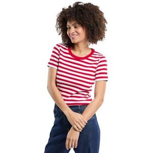 Dames T-shirt - Korte Mouwen - Ronde Hals - Wit - 96% Katoen 4% Elastaan