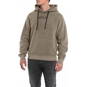 Replay Heren hoodie regular fit, 836 Stone Green, XL