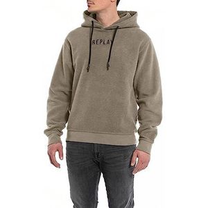 Replay Heren hoodie regular fit, 836 Stone Green, XL