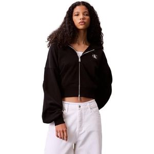 Sweatvest - Effen - Sweatstof - Capuchon - Lange Mouw - Losse Pasvorm