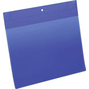 Durable 174804 Magnetische documenthoes A4 liggend, extra sterke neodymium magneten, verpakking 10 stuks, blauw