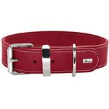 HUNTER AALBORG SPECIAL hondenhalsband, leer, duurzaam, comfortabel, 40 (S), rood