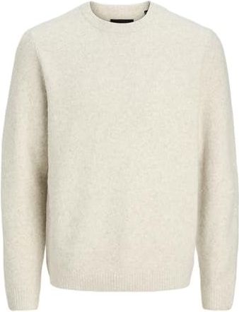 JACK & JONES Jprblasimon Souffle Knit Crew Neck, Zilvervoering., L