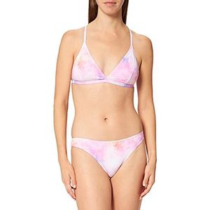 Urban Classics Dames Tie Dye Triangle Back Bikini, Pink Multicolor, XL