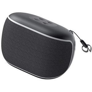 IRRADIO IR-SK800BT, compacte draadloze luidspreker met krachtige audio, BT 5.3, 6 uur batterijduur, IPX4, handsfree, TWS, USB-C, draagbaar met ABS-schaal en zwarte stof