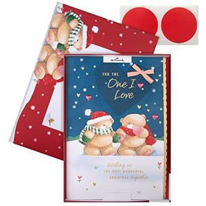 Hallmark Kerstkaart voor één persoon met opschrift I Love (in het Engels), schattig winterdesign, 25575201, meerkleurig