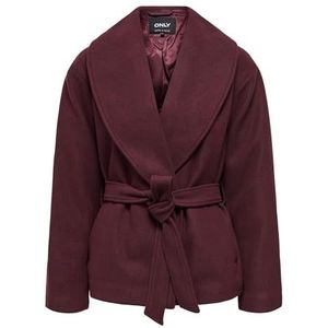 ONLY - ONLAugusta - Tussenmantel - Wijnrood - Klassieke Mantel