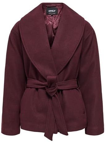 ONLY - ONLAugusta - Tussenmantel - Wijnrood - Klassieke Mantel