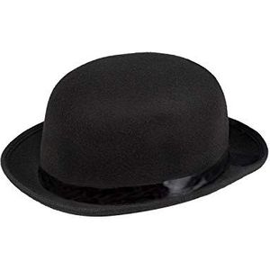 Boland - Bolhoed zwart, one size fits all voor volwassenen, hoed, hoofddeksel, kostuum, carnaval, themafeest