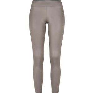 Urban Classics Fietsbroek voor dames, imitatie, leer, fietsshorts, knielange leggings voor vrouwen, in 3 trendy kleurvarianten, maten XS - 5XL, asphalt, 3XL