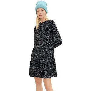 TOM TAILOR Dames Jurk met stippen 1035813, 30928 - Black Dot Design, 36