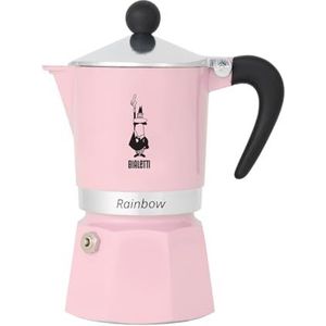 Bialetti Caffettiera Koffiezetapparaat, metaal, roze kleur, 6 kopjes