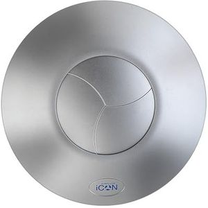 Airflow Icon 30 zilver ventilatorafdekking voor desktop, stil openen en sluiten, metaal, 0 decibels, accessoires voor elektronische apparatuur