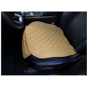 Stoelkussen kunstleer karamel beige met beige naden geschikt voor Subaru Forester SJ stoelbekleding auto zitkussen OT405