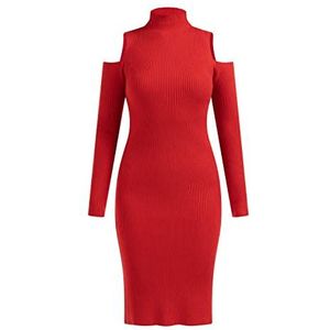 nolie Gebreide damesjurk 11025468-NO01, rood, M/L, gebreide jurk, M/L