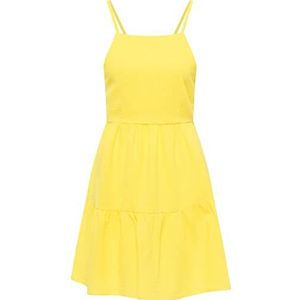 IKITA Dames Mini Slipdress 19323087-IK01, GEEL, M, Mini slipdress, M