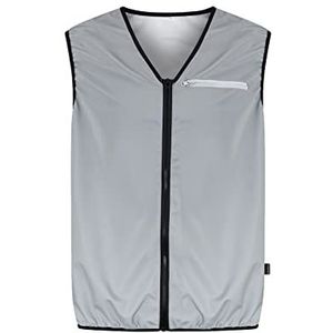 Korntex Amsterdam Full Reflective Vest met hoog reflecterend fietsvest, loopvest, zilver, S