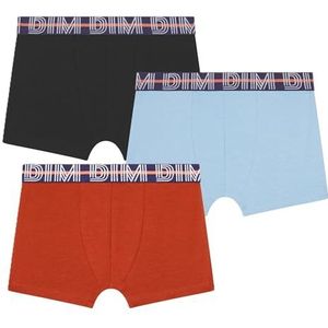 Dim Boxershorts (3 stuks) voor jongens, Hemelsblauw/Nr/Karamel Rood, 14 Jaren