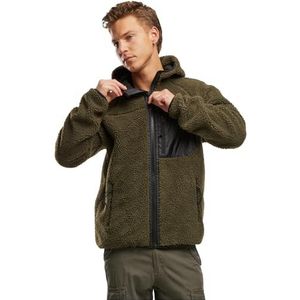 Brandit Teddyfleece Work Jacket 15Y, Farbe: olive, Größe: S